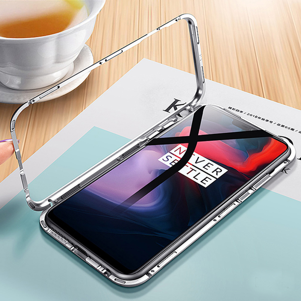 Tempered Glass Magnetic Adsorption Case for OnePlus 6T