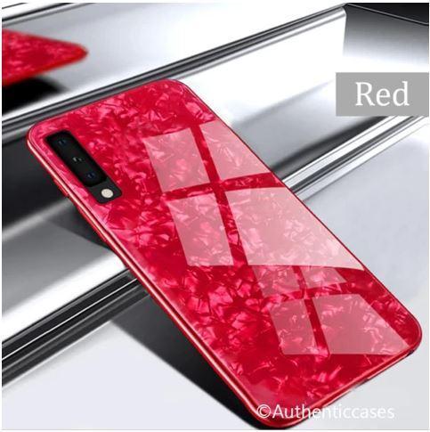 Galaxy A50s Marble Pattern Tempered Glass Case