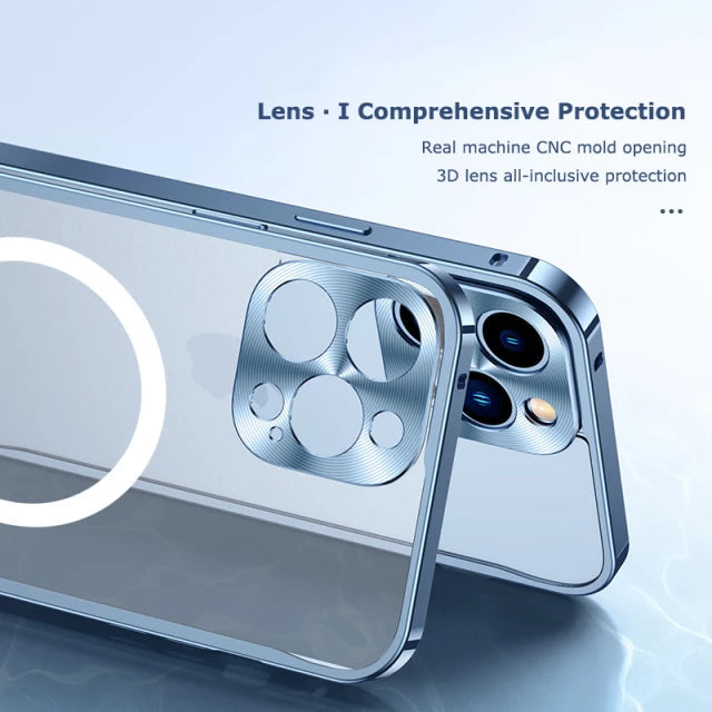 iPhone 13 Series Metal Lock Frame Camera Protection Magsafe Case
