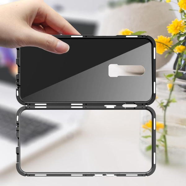Tempered Glass Magnetic Adsorption Phone Case for OnePlus 6