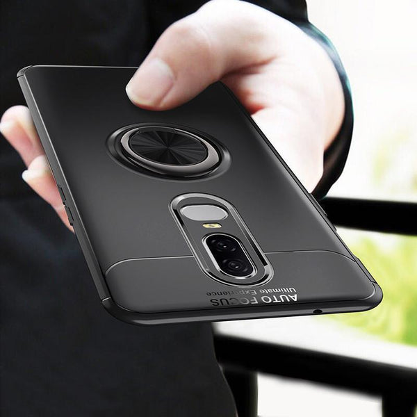 Magnetic Car Holder Silicone TPU Case for OnePlus 6