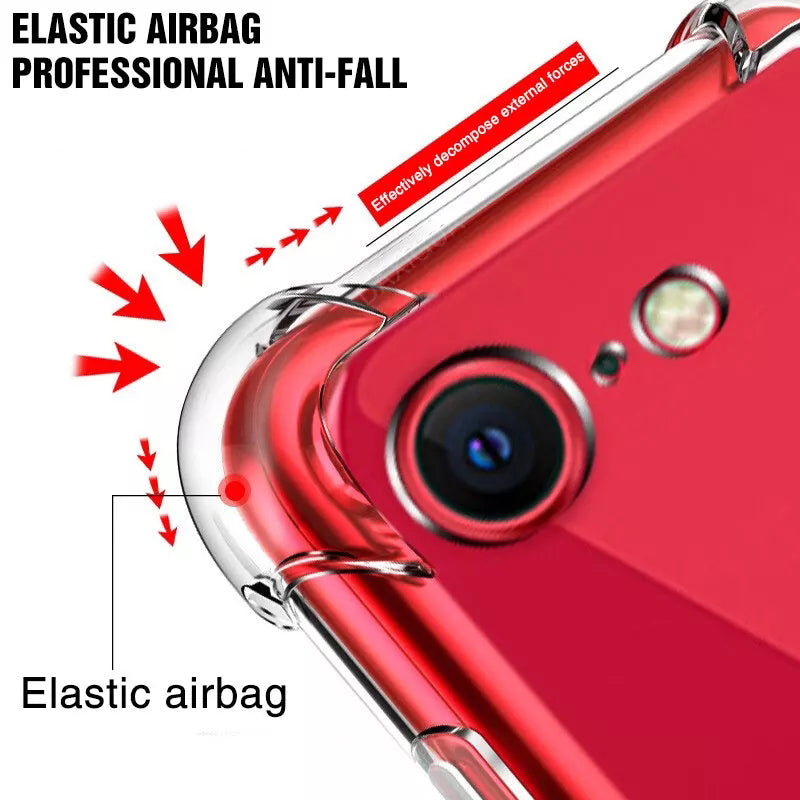 Transparent Safety Airbags Shockproof Case for Apple iPhone SE (2020)