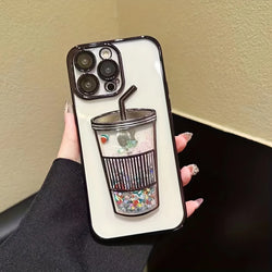 iPhone 12/13/14 Series Electroplating Coffee Cup Phone Case