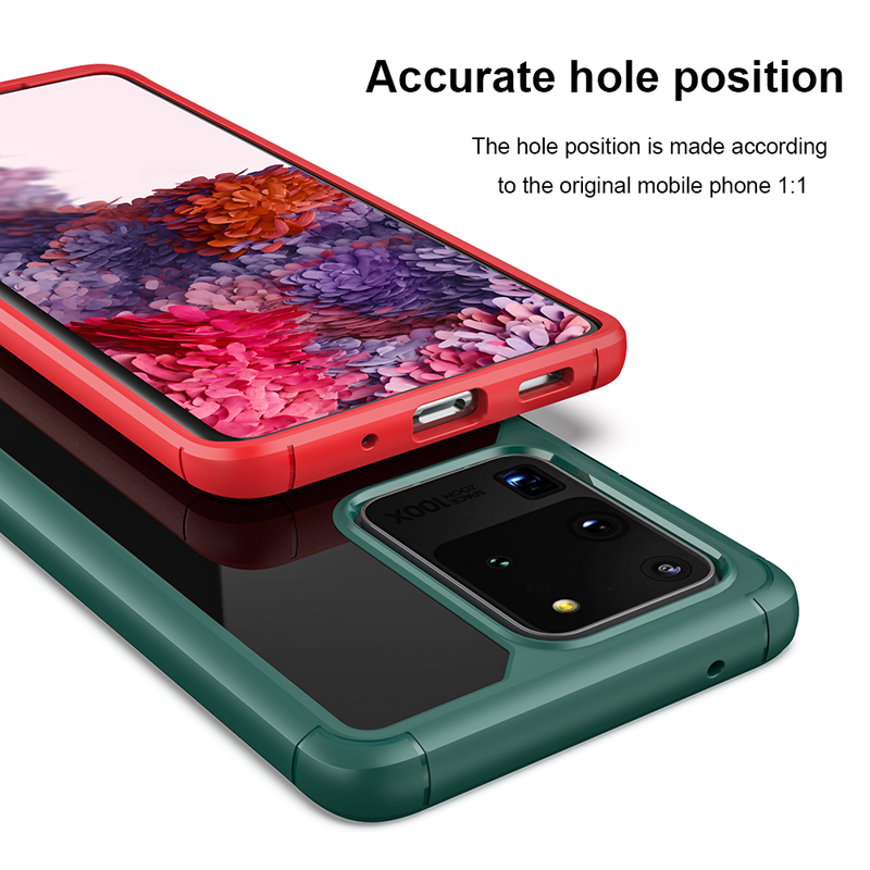 Transparent Hybrid Shockproof Bumper Case for Galaxy S20 Ultra