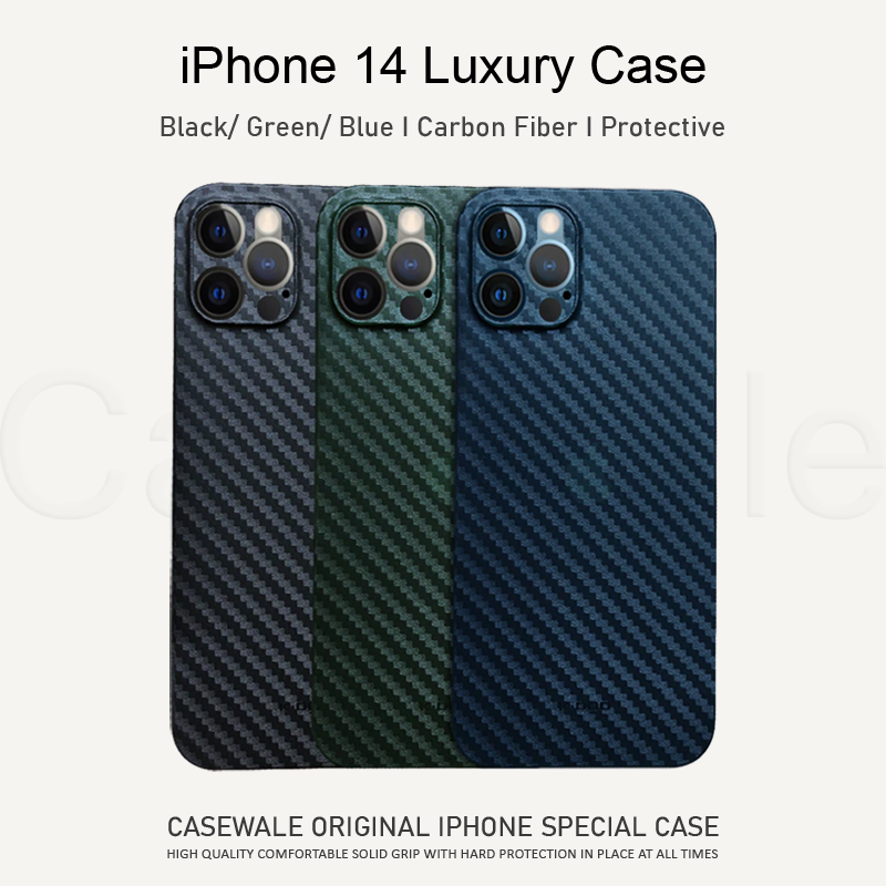 iPhone 14 Series Carbon Fiber Protective Phone Case