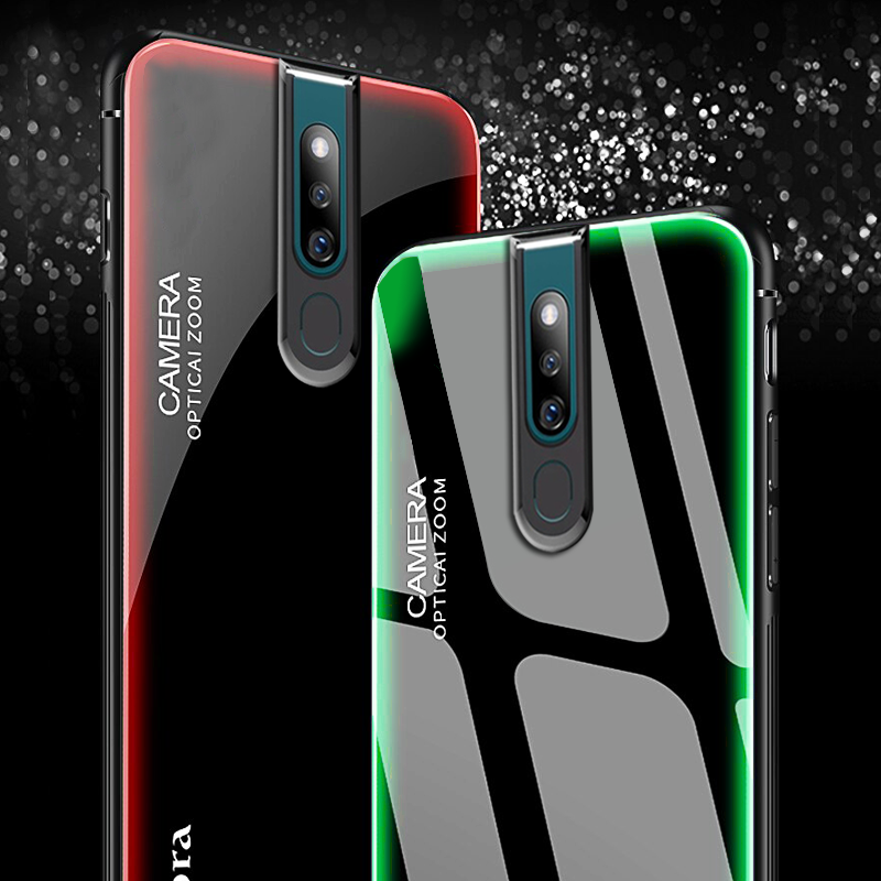 Aurora Tempered Glass Neon Glowing Case For Oppo F11 Pro