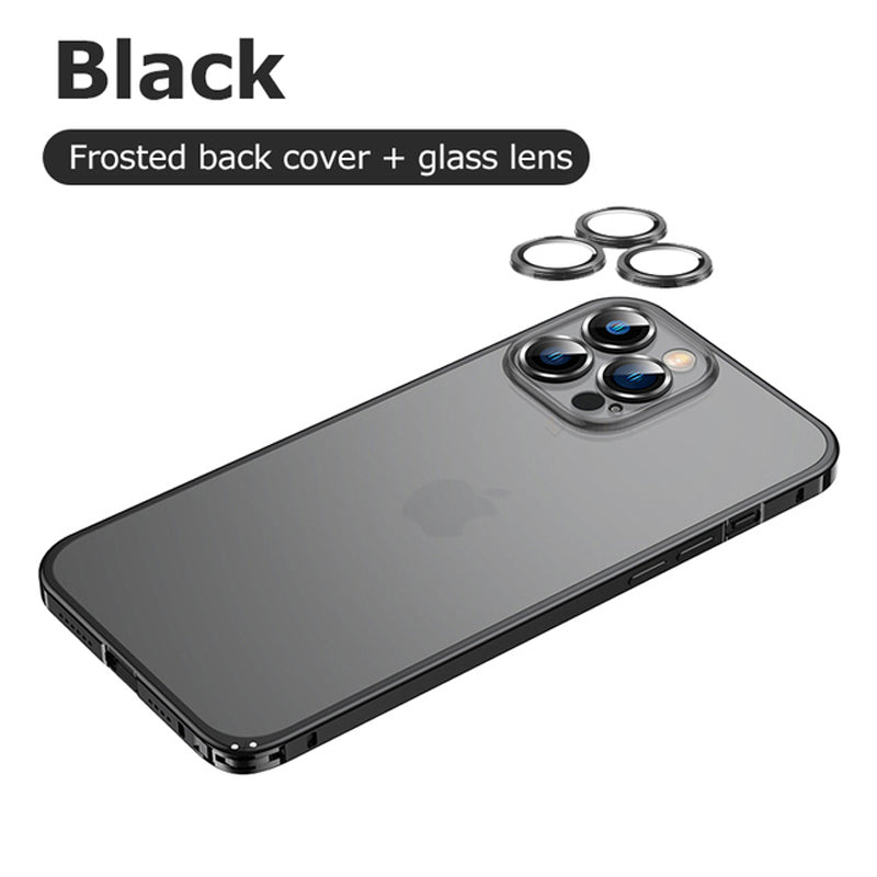 iPhone Series Metal Lock Bumper Case with Lens Ring Protection