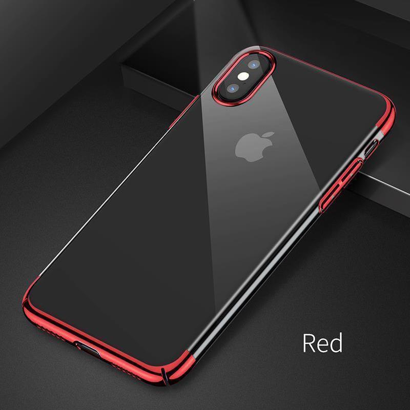 Apple iPhone X Electroplating ARC Edge Hard PC Clear Back Case