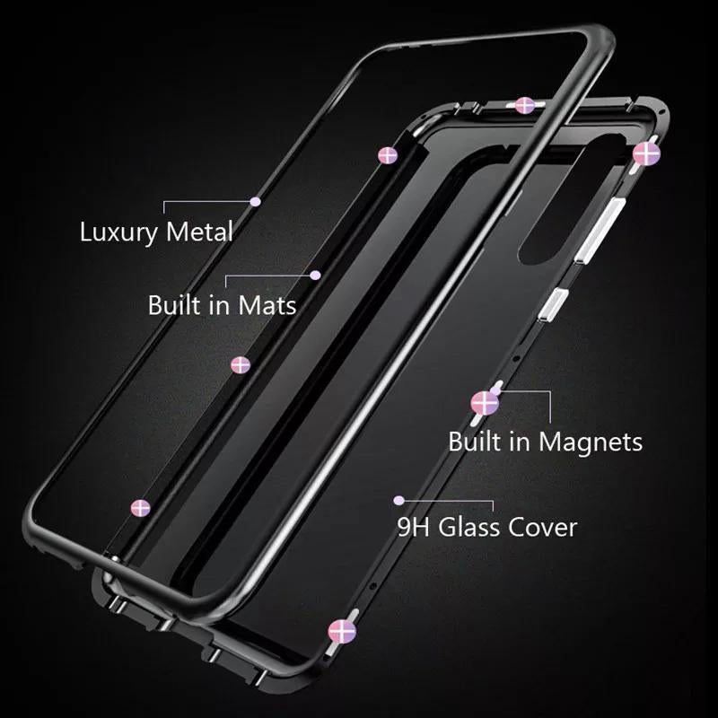 Tempered Glass Magnetic Adsorption Case for Galaxy A9 2018