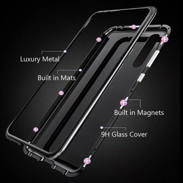 Galaxy A50 Tempered Glass Magnetic Adsorption Case
