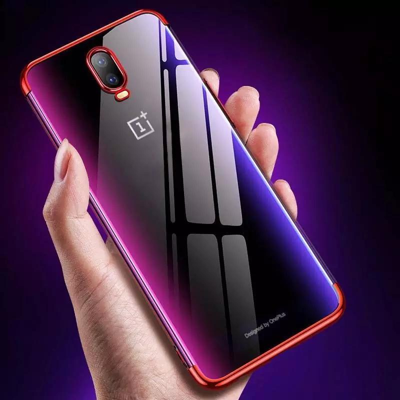 High-end Fashion Transparent Plated Case for OnePlus 6T