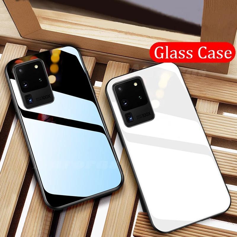 Luxury Tempered Glass Soft Edge Case for Galaxy S20 Ultra