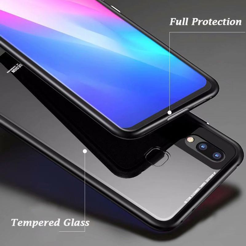 Tempered Glass Magnetic Adsorption Case for Redmi Note 5 Pro