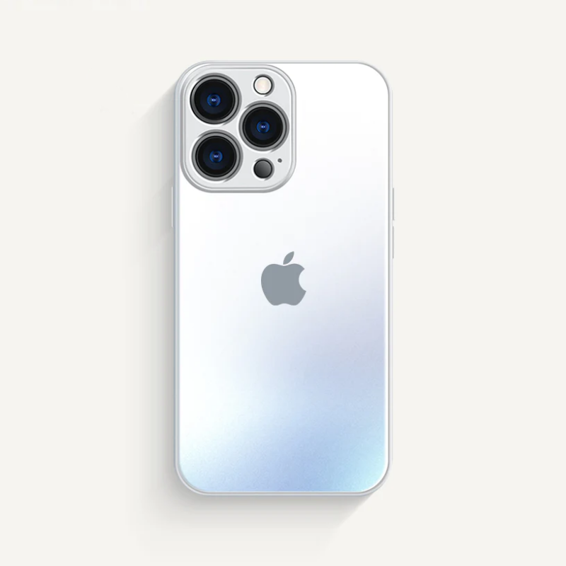iPhone  Series AG Frosted Glass Phone Case with Camera Lens Protection