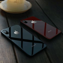 Luxury Smooth LED Light Apple Logo Case For iPhone XS