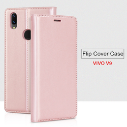 Luxury Smooth Flip Leather Wallet Phone Case for Vivo V9