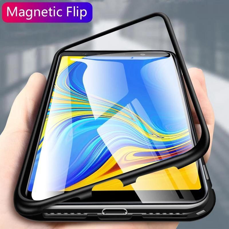 Galaxy A70 Tempered Glass Magnetic Adsorption Case