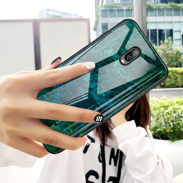 Luxury Artistic Glass Marble Phone Case for OnePlus 6T