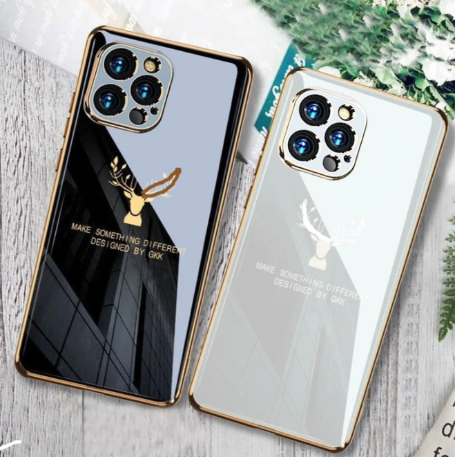 iPhone 13 Series Electroplating Deer Pattern Protection Case