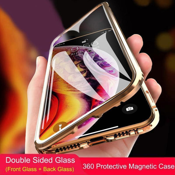 Tempered Glass Double Sided Magnetic Case for iPhone XS