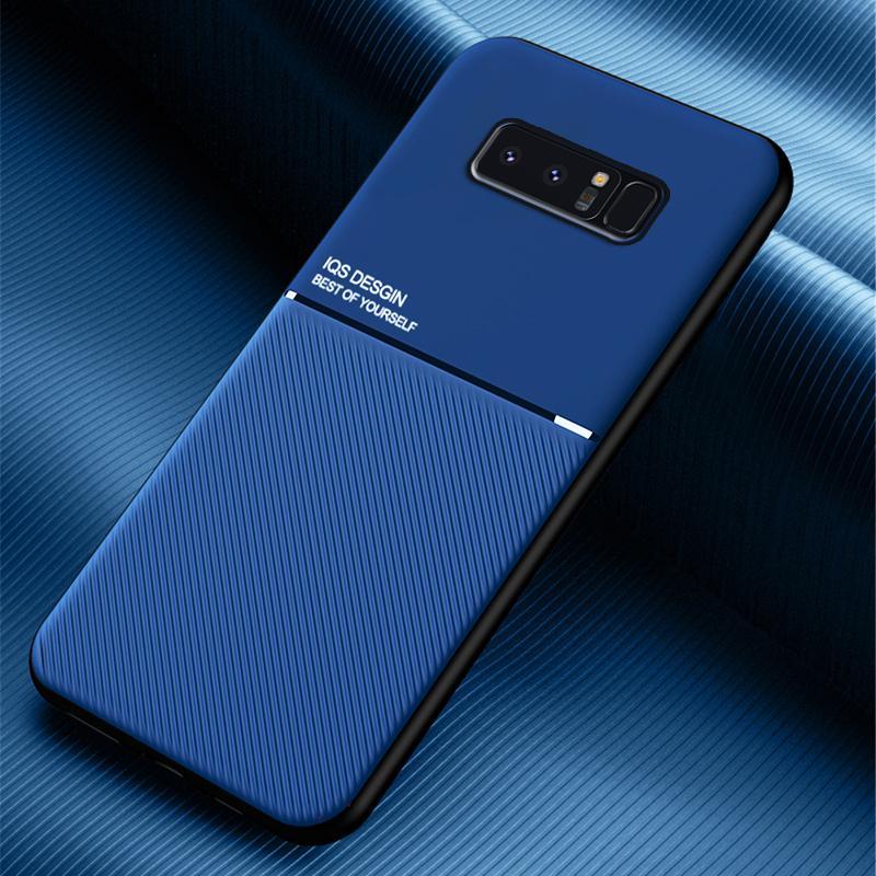 IQS Design Soft Leather Texture Case with Magnetic Car Vent for Galaxy Note 8