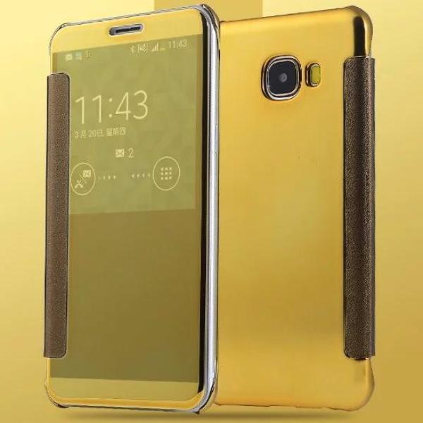Galaxy J7 Prime Mirror Plating Flip Case