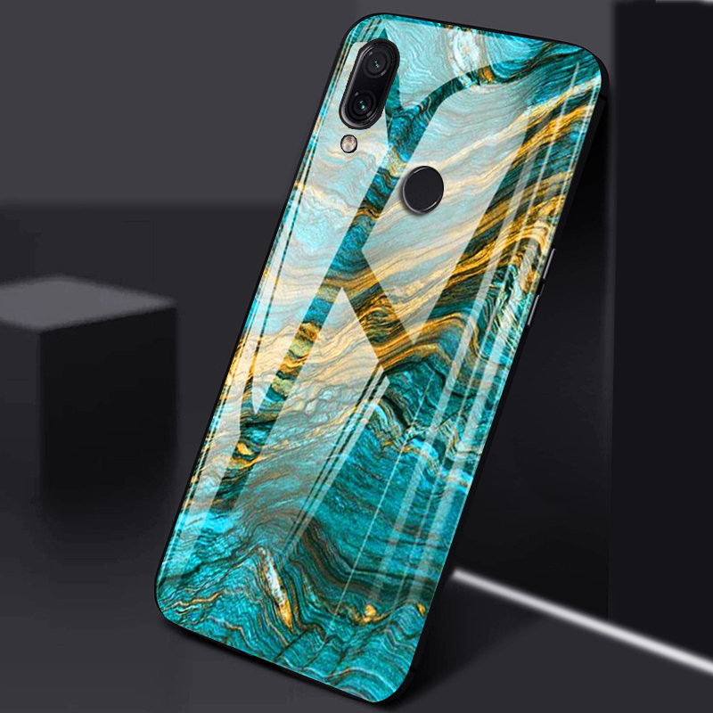 Redmi Note 7 / 7 Pro Luxury Artistic Marble Glass Phone Case