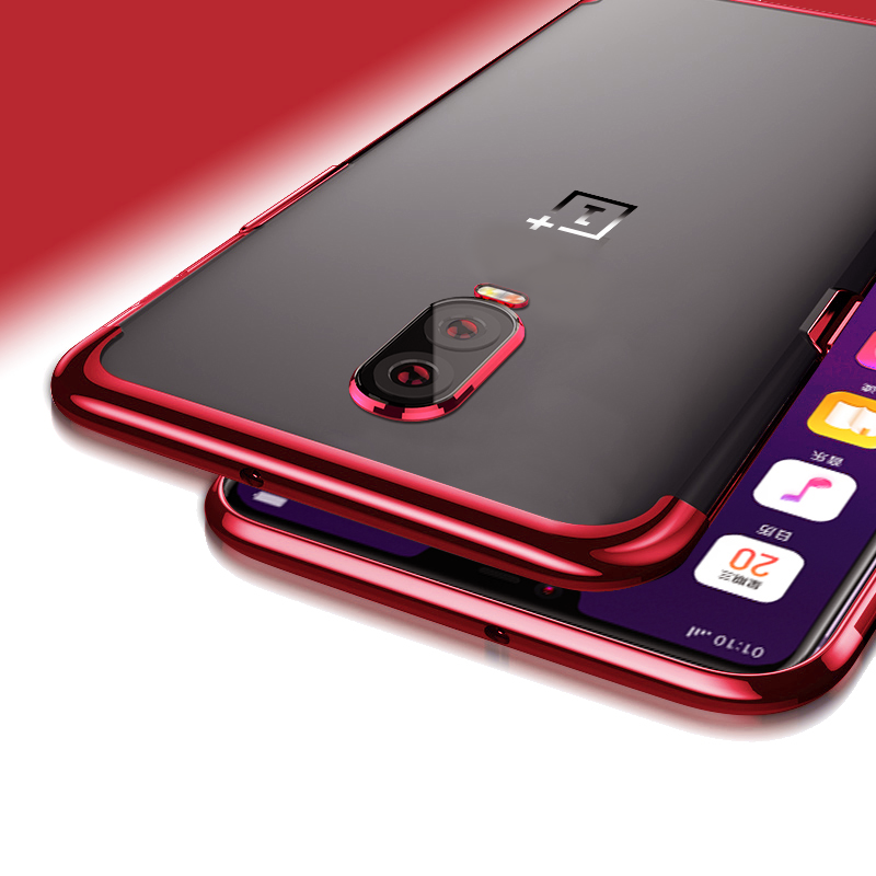 High-end Fashion Transparent Plated Case for OnePlus 6T