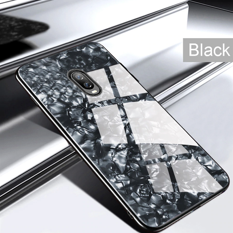 Smooth Marble Pattern Glass Case for OnePlus 6T