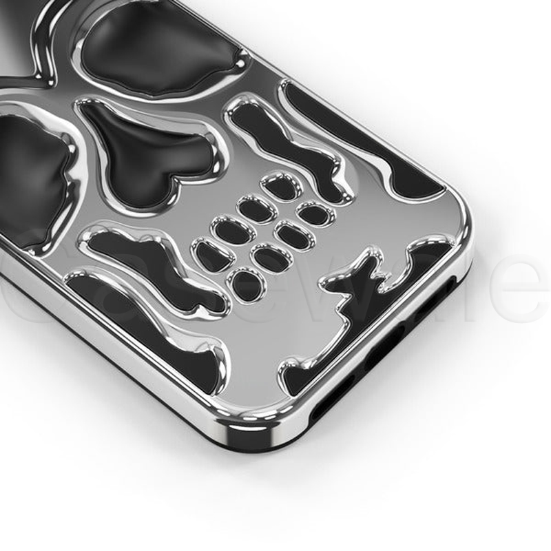 iPhone 13 Series New Electroplating Unique Skull Phone Case