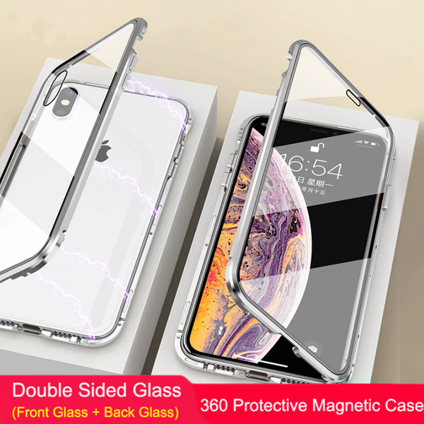 Tempered Glass Double Sided Magnetic Case for iPhone XS