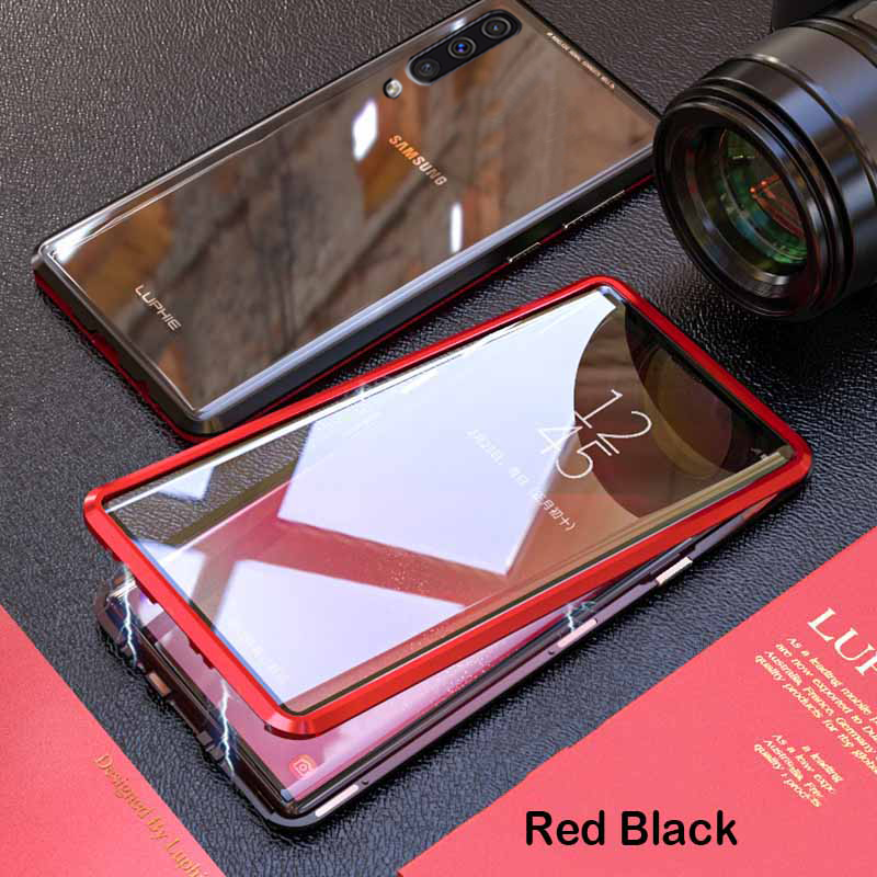 Galaxy A50 LUPHIE Double Glass 2nd Generation Magnetic Glass Case [100% Satisfation Guaranteed]