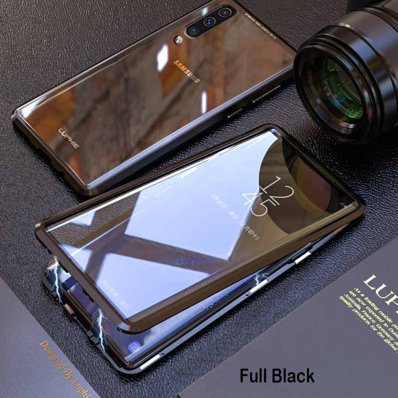 Galaxy A50 LUPHIE Double Glass 2nd Generation Magnetic Glass Case [100% Satisfation Guaranteed]