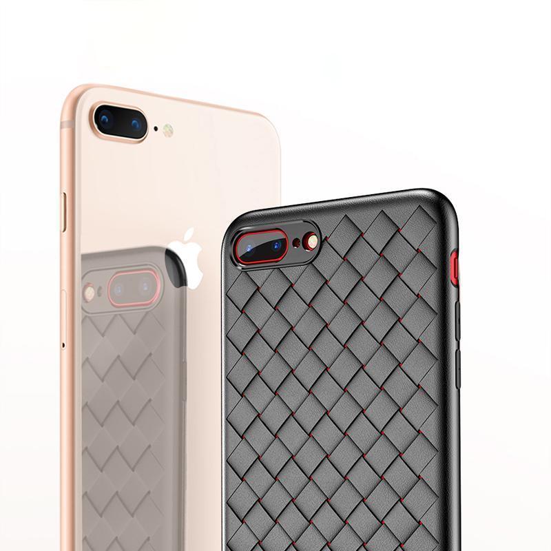 Luxury Ultra Thin Grid Weaving Case for iPhone 7, 7 Plus/ 8, 8 Plus