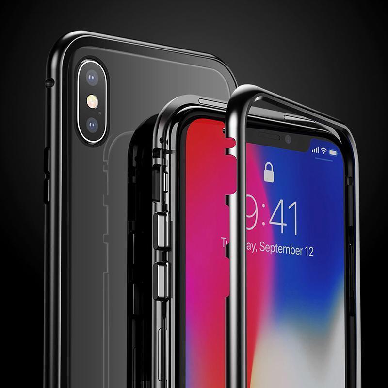 Tempered Glass Double Sided Magnetic Case for iPhone X/XS