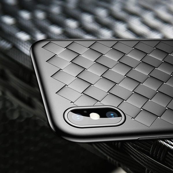 iPhone XS Baseus Luxury Weave Grid TPU Protective Back Case