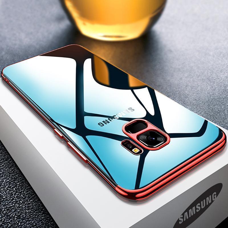 Galaxy S9/S9 Plus High-end Fashion Transparent Plated Phone Case