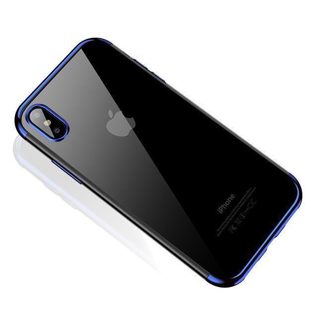 CAFELE High-end Transparent Plated Silicon Case for iPhone X