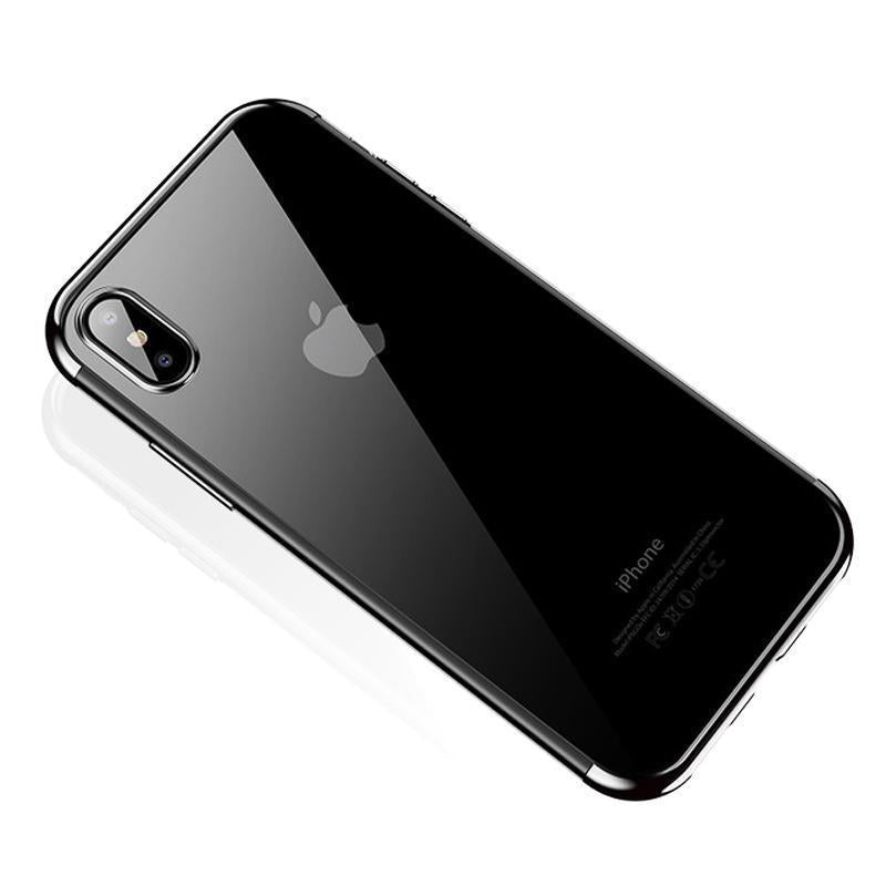 CAFELE High-end Transparent Plated Silicon Case for iPhone X