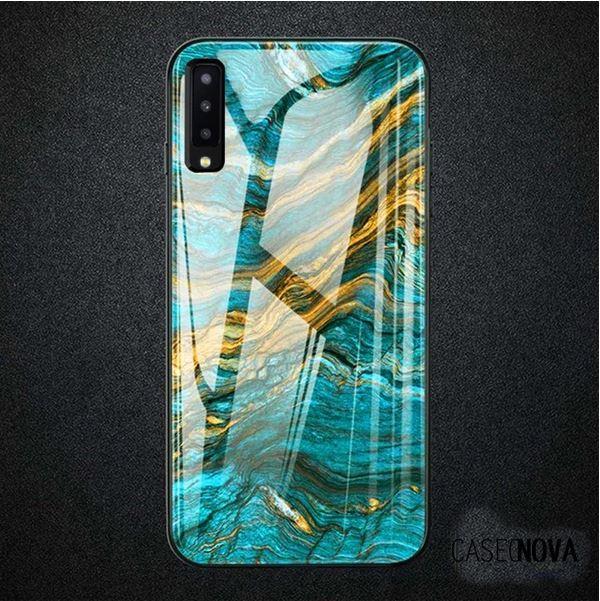 Galaxy A30s Luxury Artistic Marble Glass Phone Case