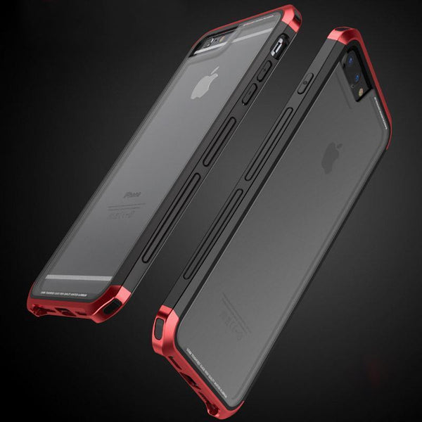 iPhone 8, 8 Plus Aluminium Transparent Gorilla Glass Case