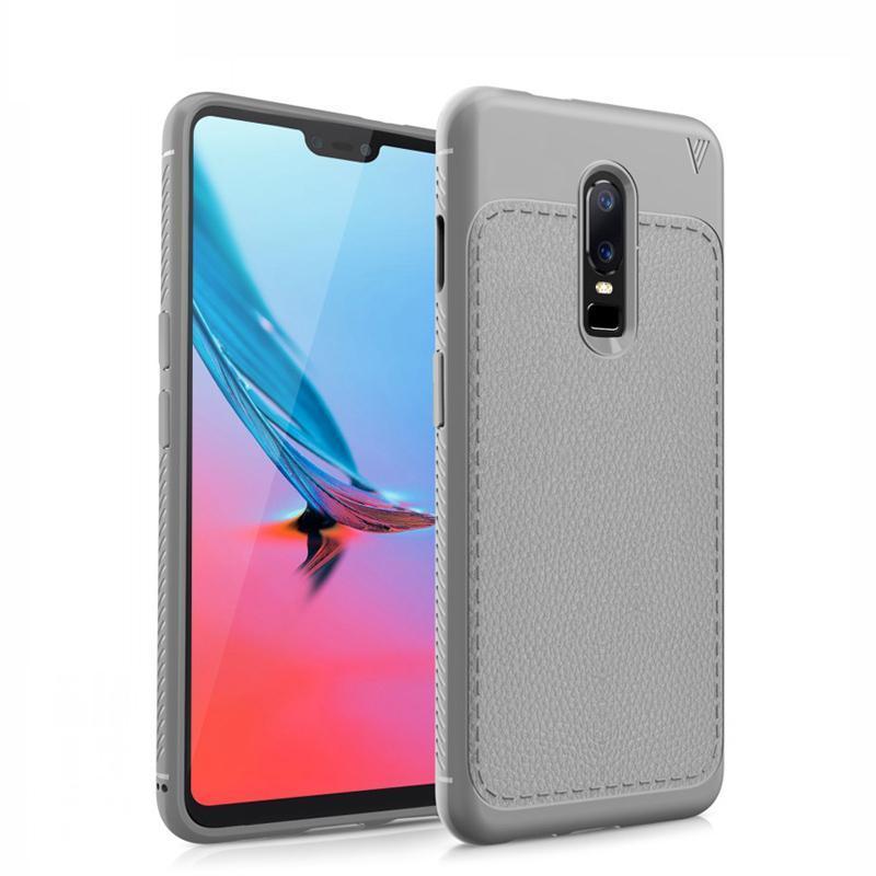 Luxury Protective TPU Leather Phone Case for OnePlus 6