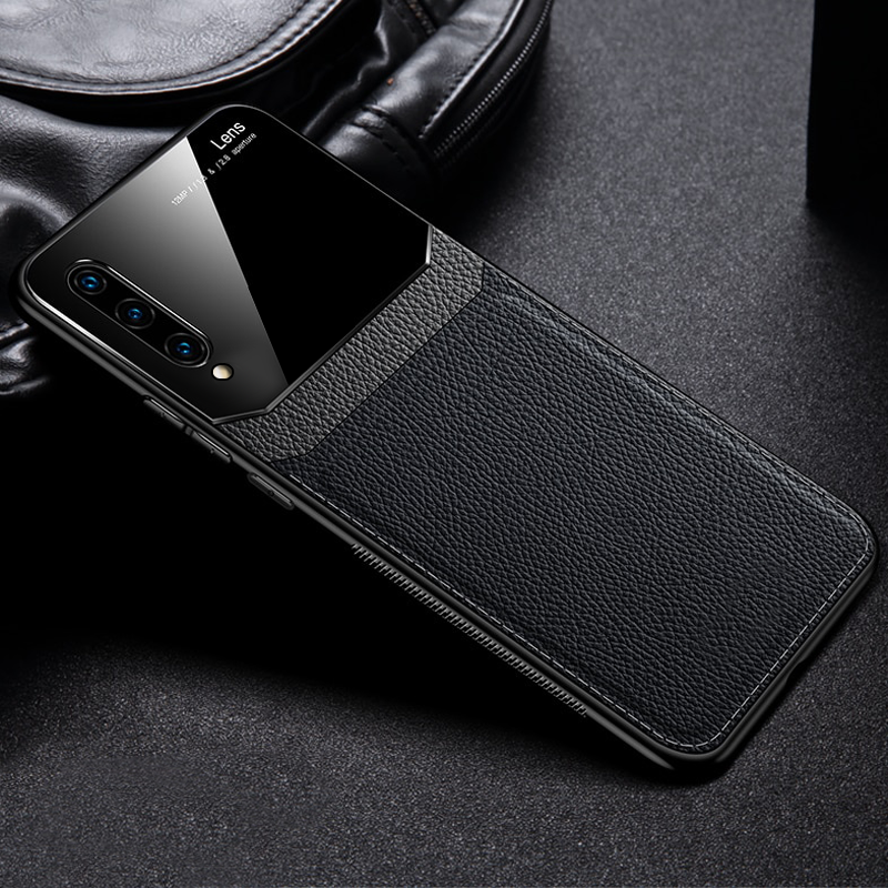 (3 IN 1 COMBO )GALAXY A7 LEATHER LENS LUXURY CARD HOLDER CASE + EARPHONES + 5D TEMPERED GLASS