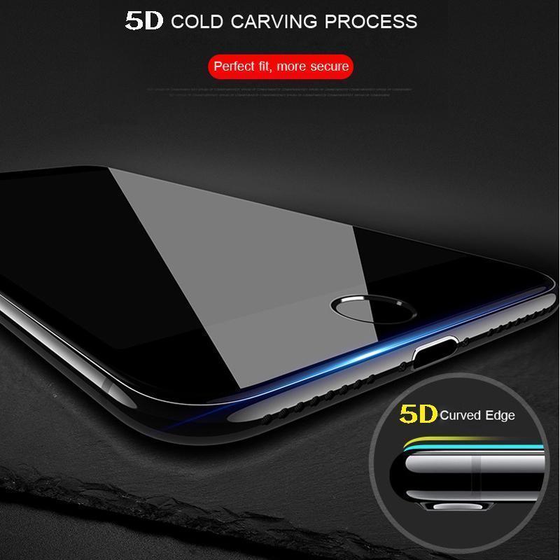 5D Tempered Glass Screen Protector for iPhone 8, 8 Plus