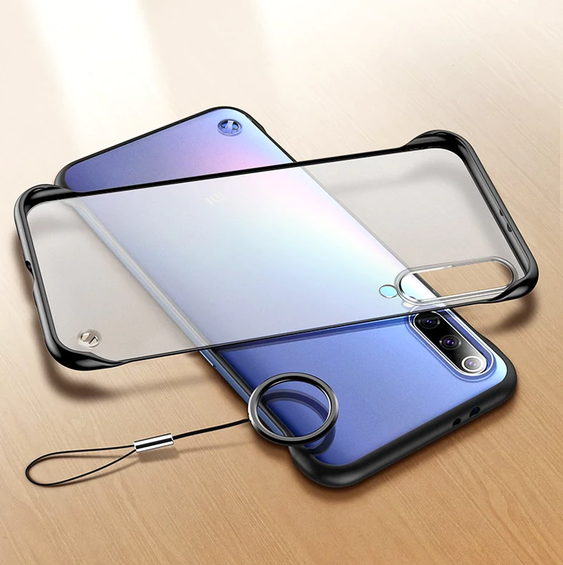 Luxury Frameless Semi Transparent Ring Finger Case for Galaxy A50s