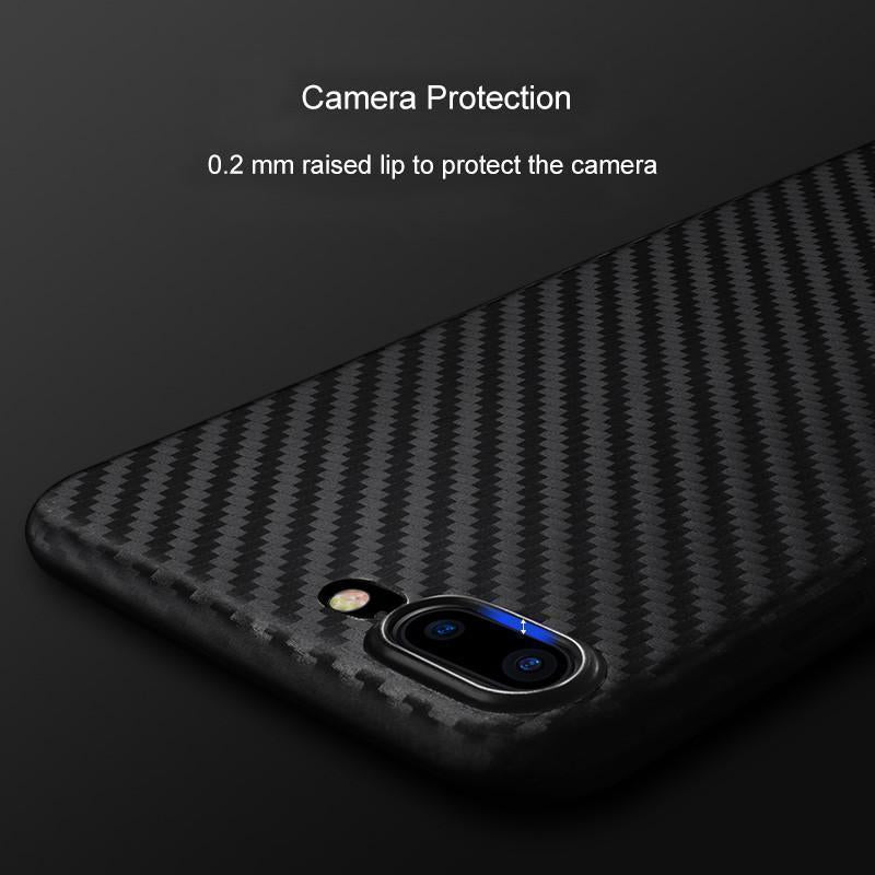 Carbon Fiber Ultra-thin Protection Back Case for iPhone 8/ 8 Plus