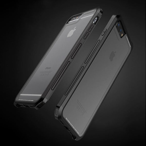 iPhone 8, 8 Plus Aluminium Transparent Gorilla Glass Case