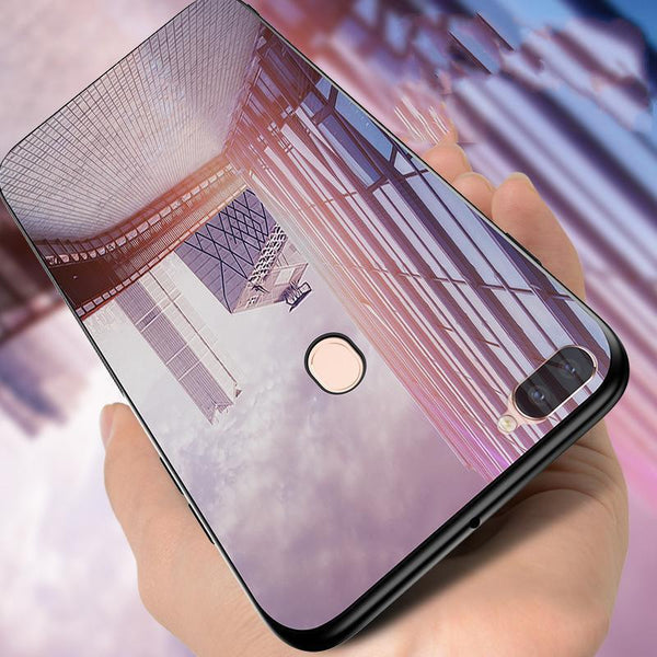 Smooth Luxury Ultra Thin Glass Shell Case For Oppo F9