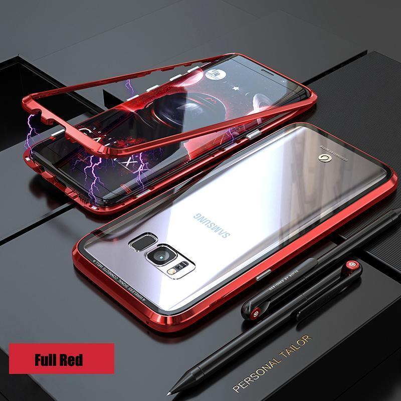 Tempered Glass Magnetic Adsorption Phone Case for Galaxy S8/ S8 Plus