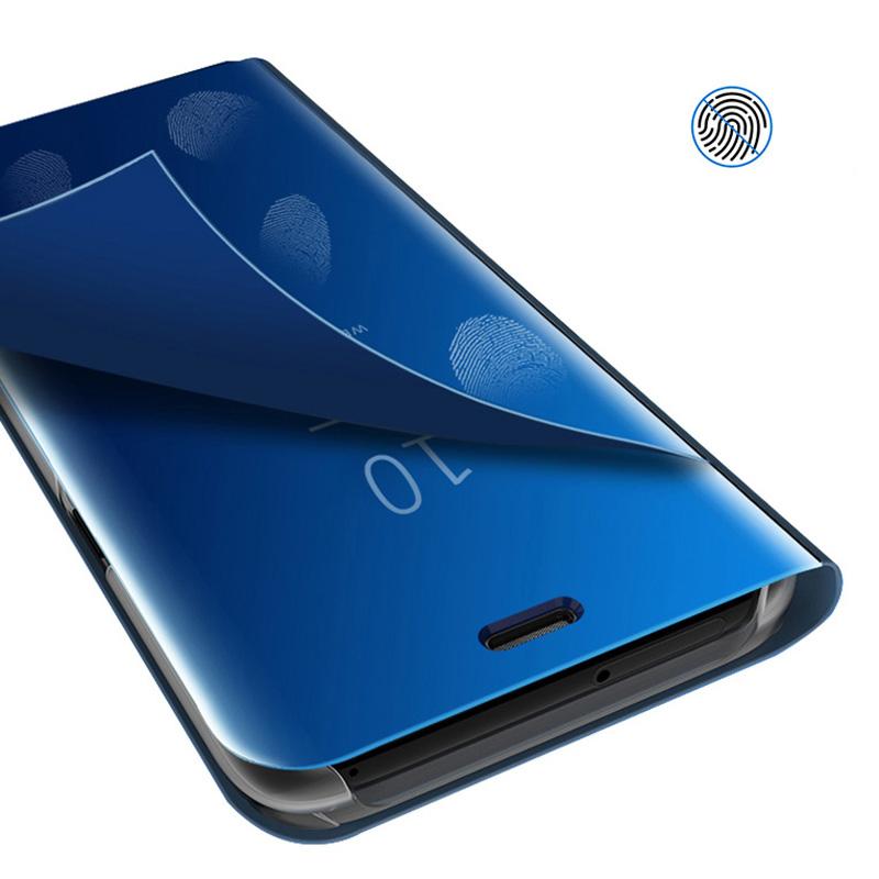 Galaxy A80 Luxury Mirror Clear Flip Non Sensor Case